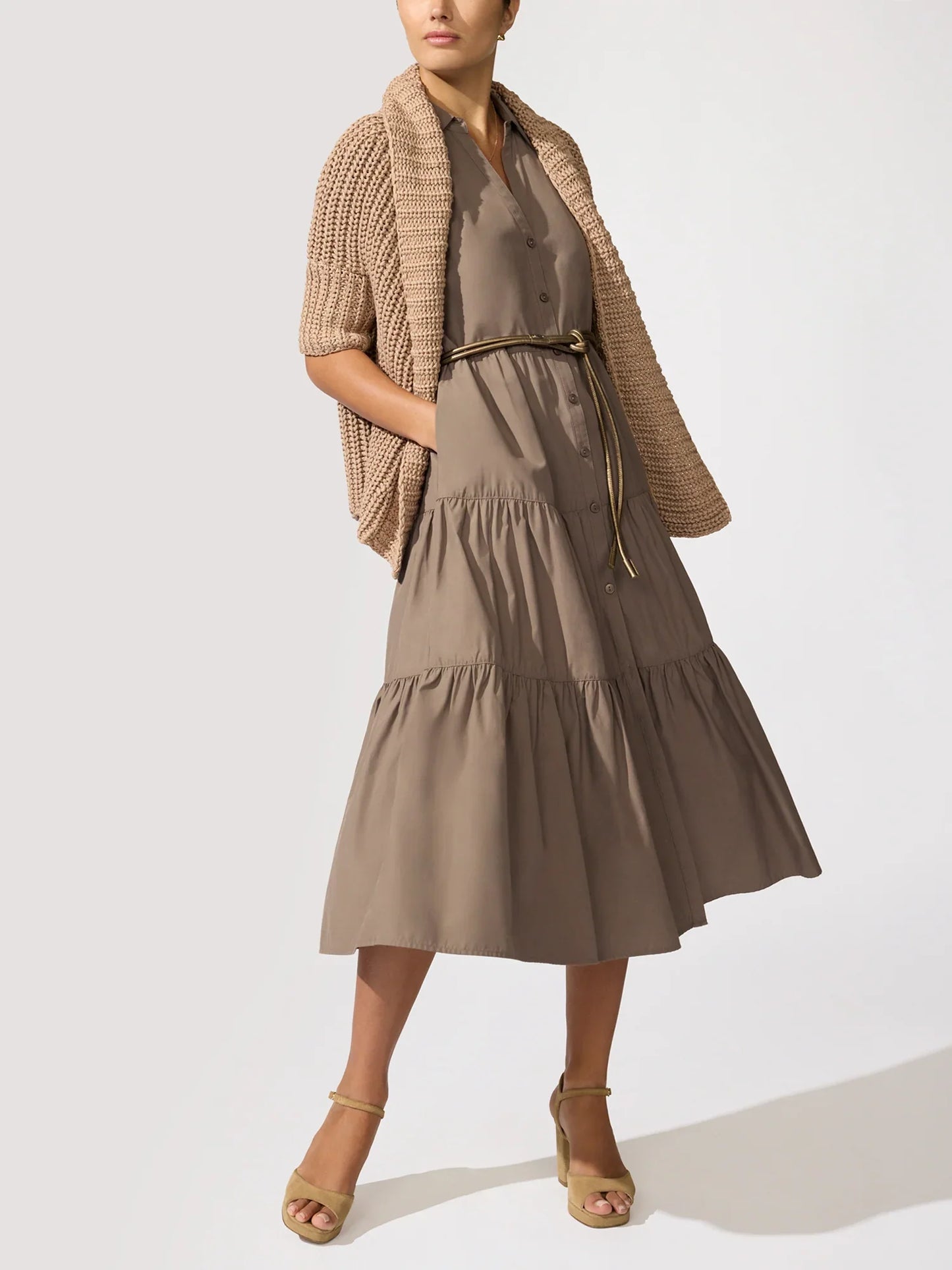 Brochu Walker Havana Midi Dress in Terra size L