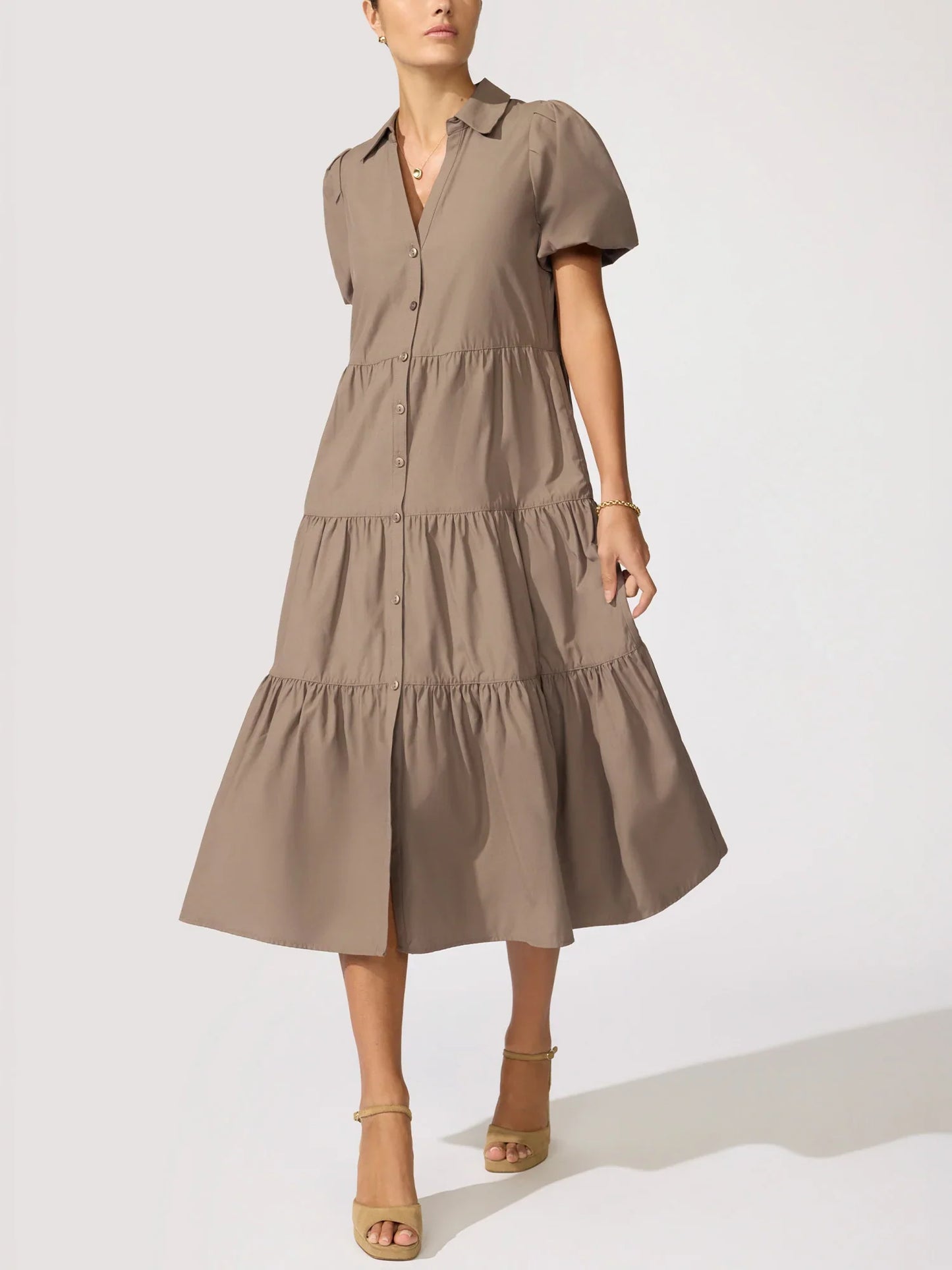 Brochu Walker Havana Midi Dress in Terra size L