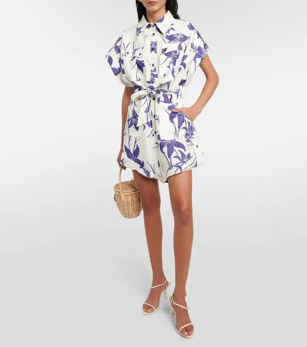 Zimmermann Acadian cuffed playsuit size 2 US 8