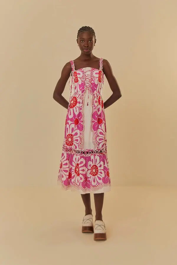 Farm Rio Maia Sleeveless Midi Dress size XS