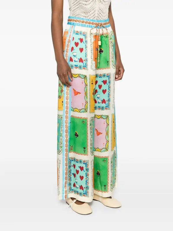 Alemais Rummy Silk Wide Leg Trousers Pants size AU 6 US 2