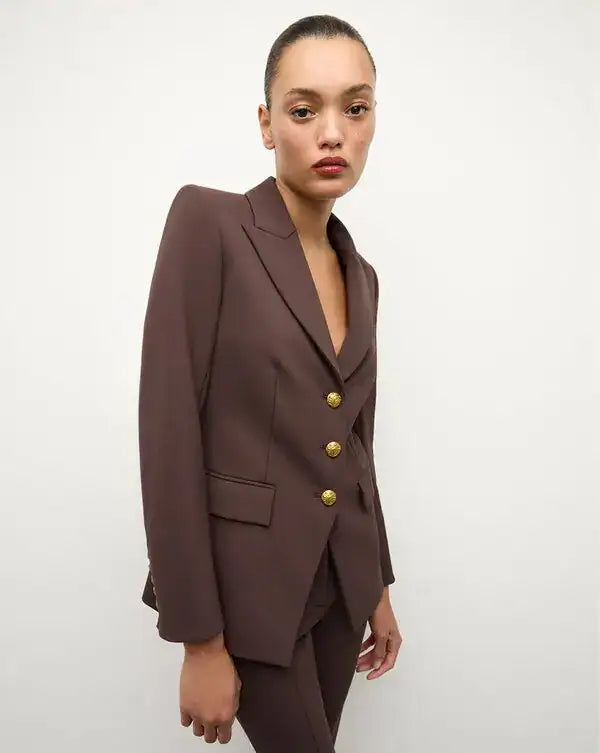 Veronica Beard Orlane Dickey Jacket Blazer in Dark Chocolate size 8
