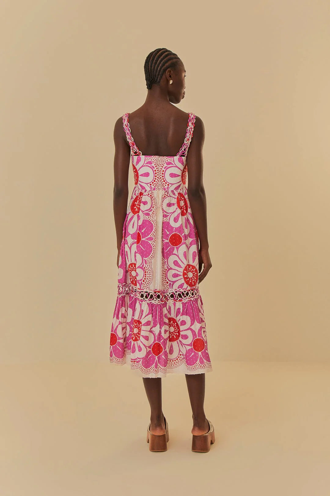 Farm Rio Maia Sleeveless Midi Dress size XS