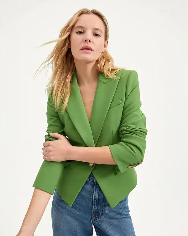 Veronica Beard Hosanna Dickey Jacket in Lemongrass size 6