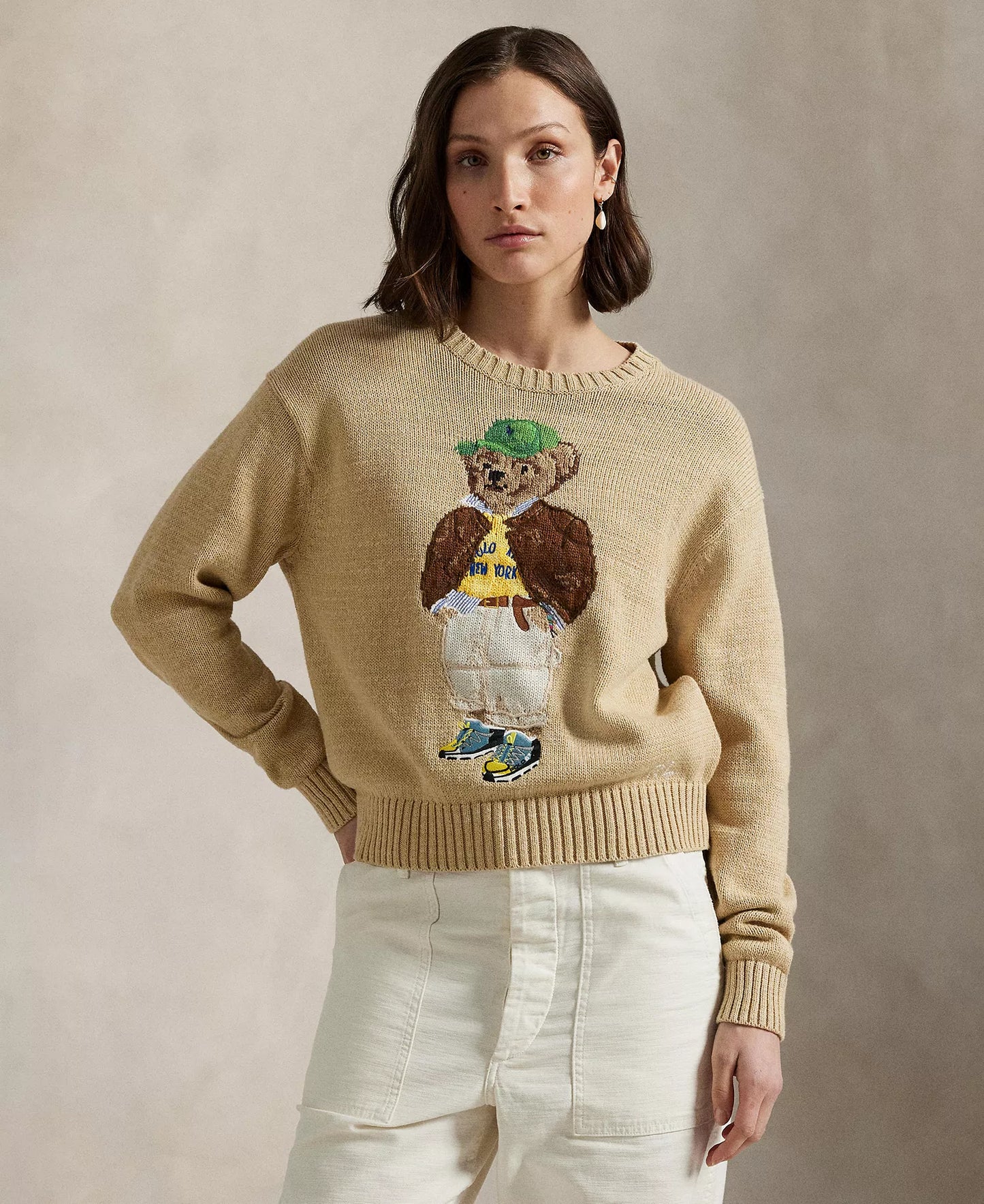 Polo Ralph Lauren Tan Bear Sweater size XS