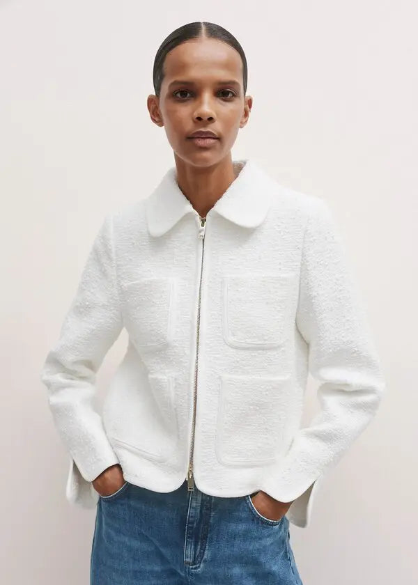 ME+EM Textured Jacket in White size 8