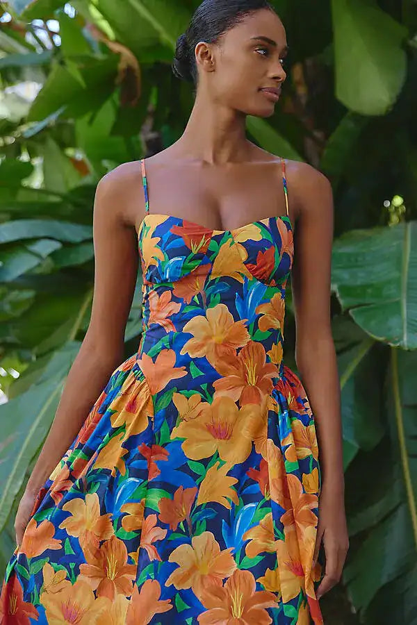 Farm Rio Sleeveless Maxi Dress in Nina size S