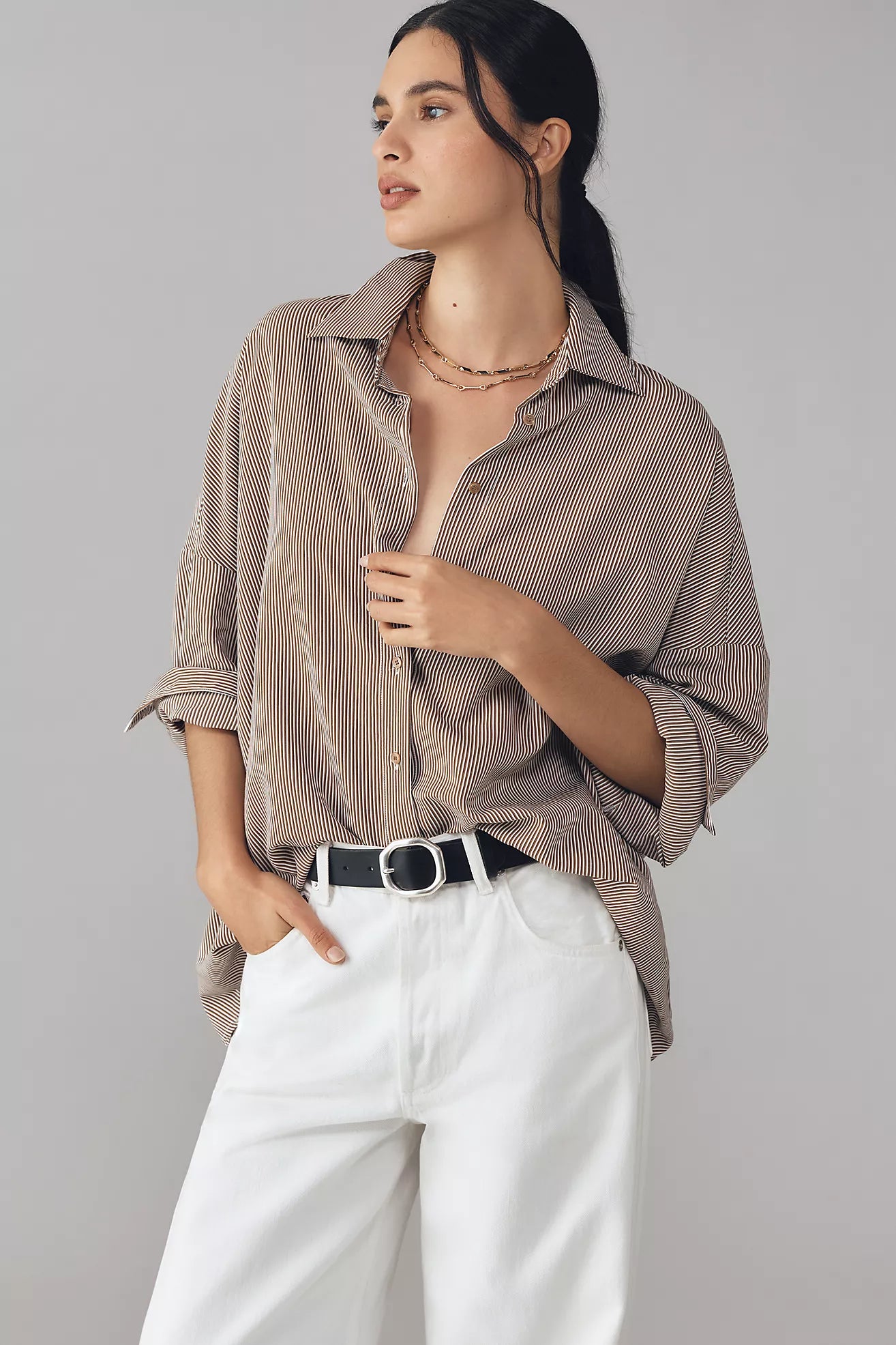 Agolde Roux Boxy Button Down Shirt size XS