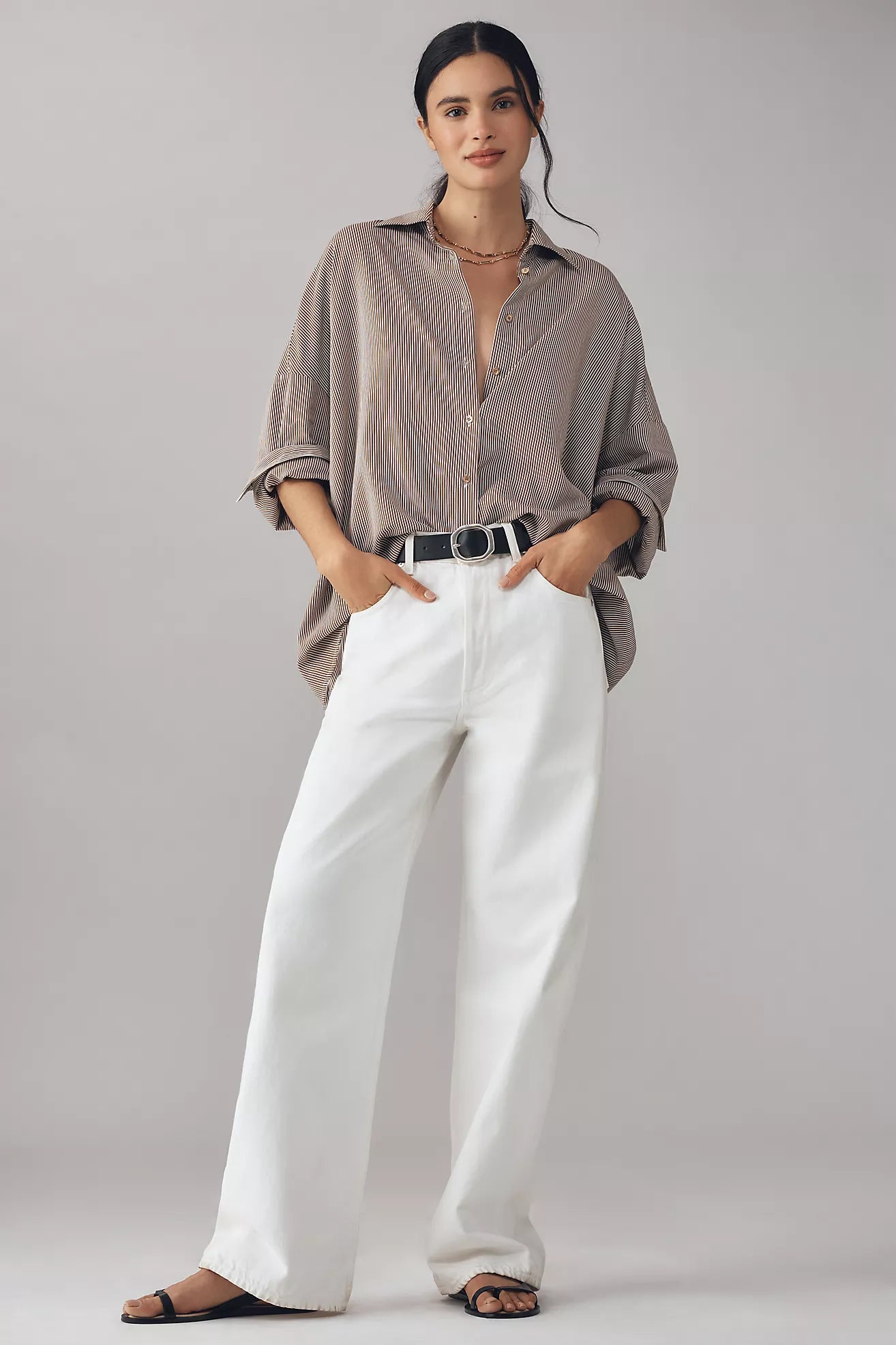 Agolde Roux Boxy Button Down Shirt size XS