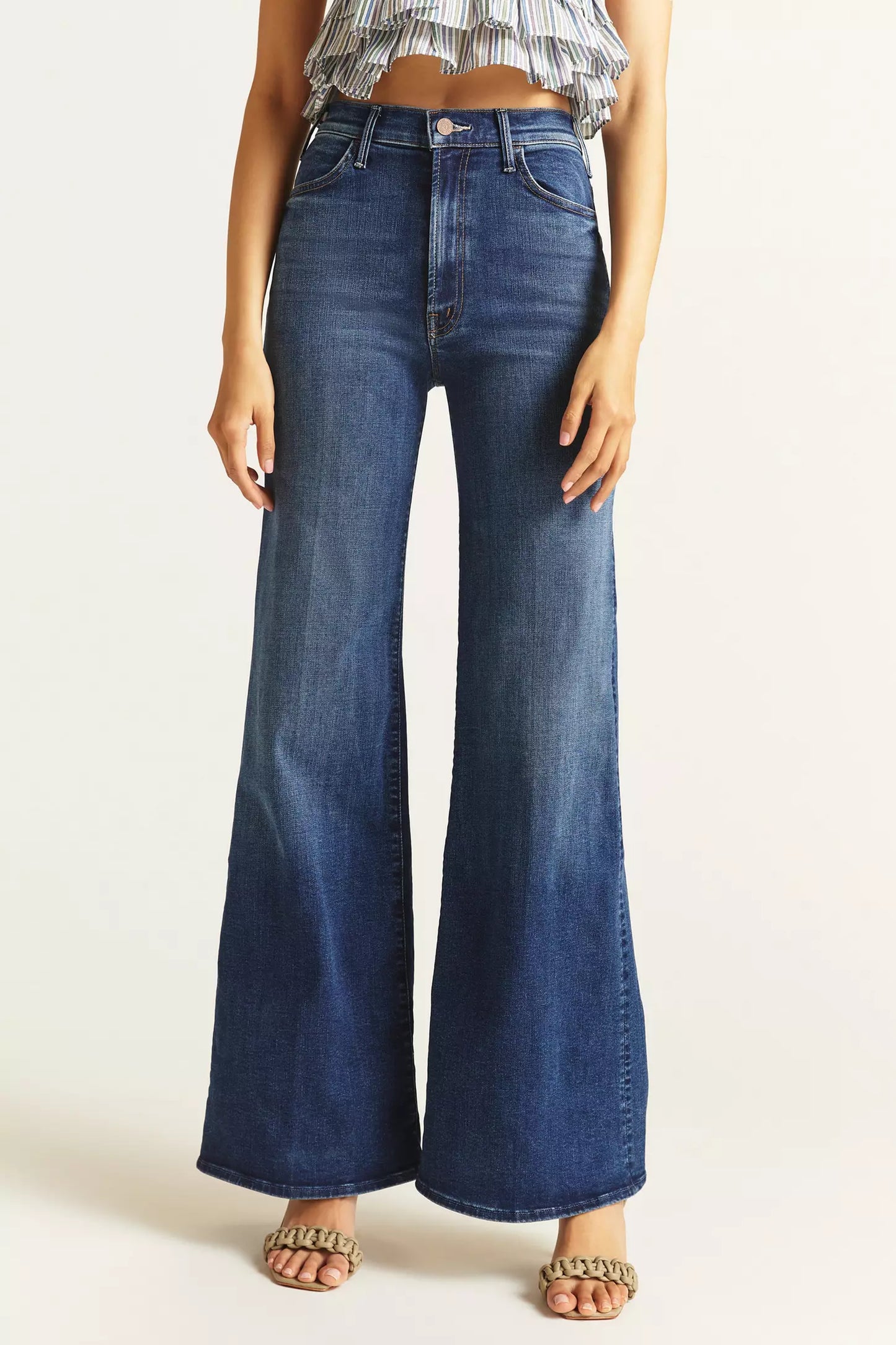 Mother The Hustler Roller Heel Jeans in Need for Speed Wash size 27