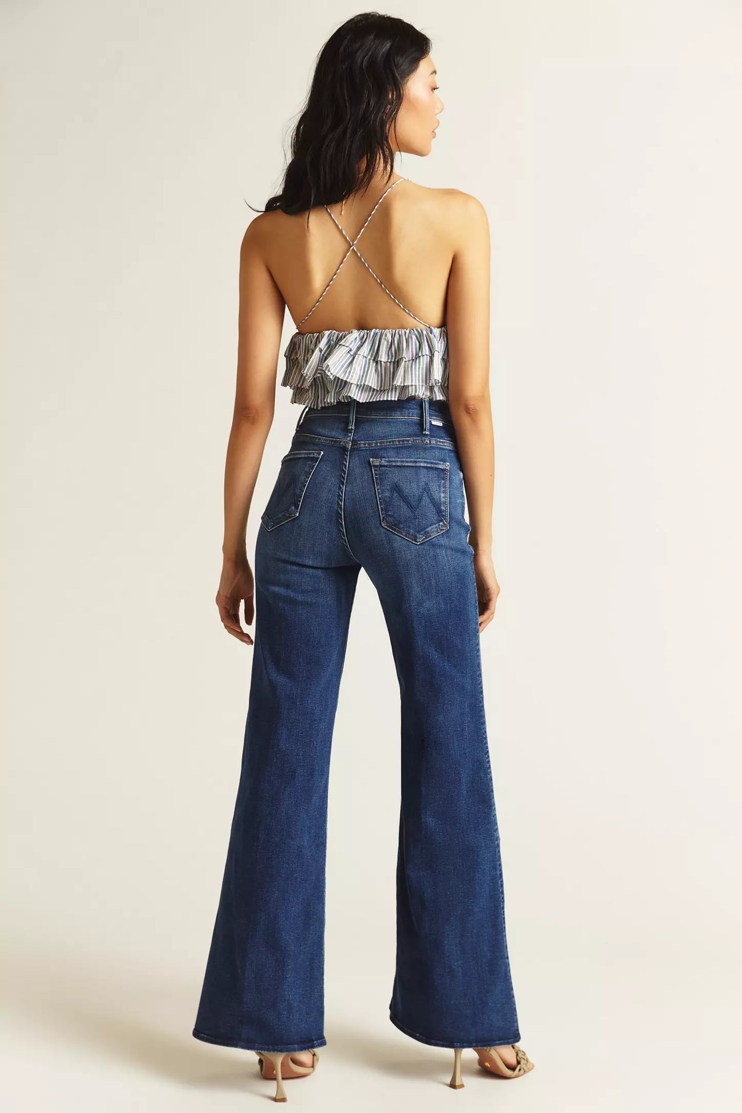 Mother The Hustler Roller Heel Jeans in Need for Speed Wash size 27