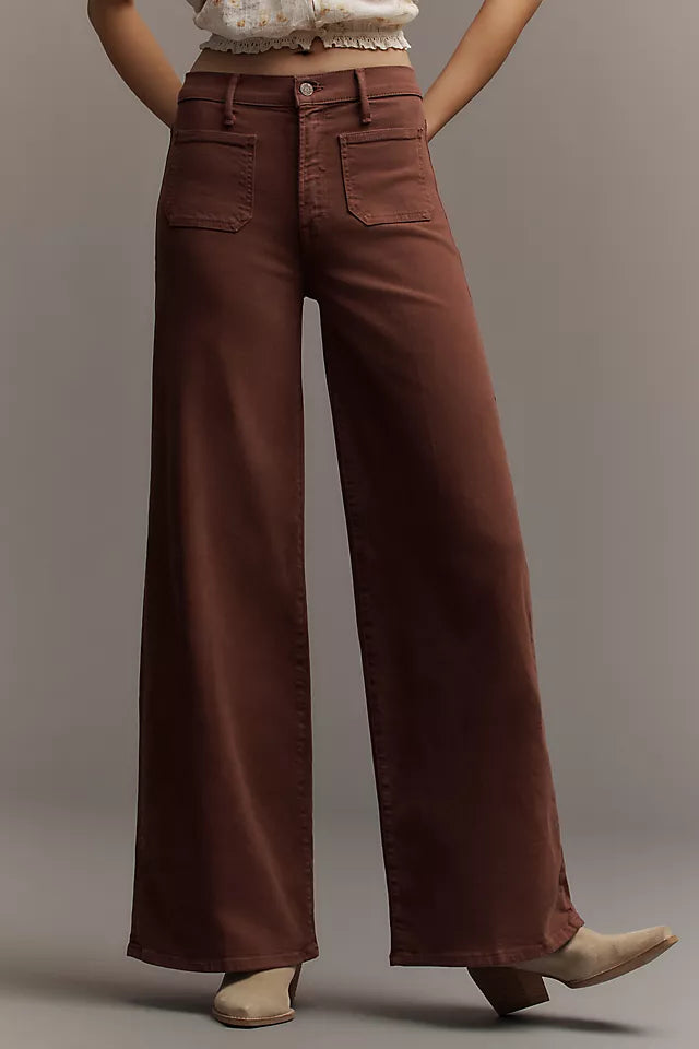 Mother The Patch Pocket Undercover Sneak Wide-Leg Jeans size 24