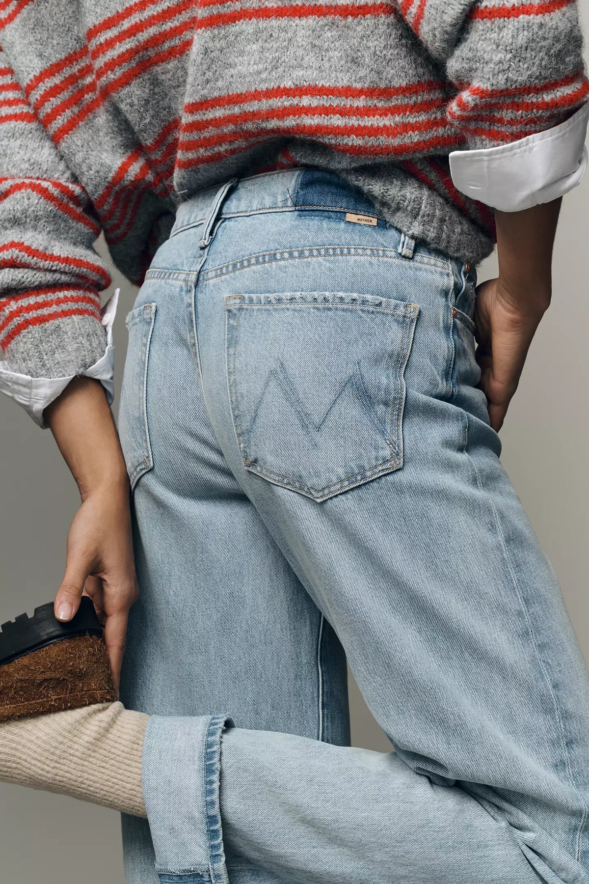 Mother The Dodge Skimp Cuff Jeans in Leap of Faith size 28