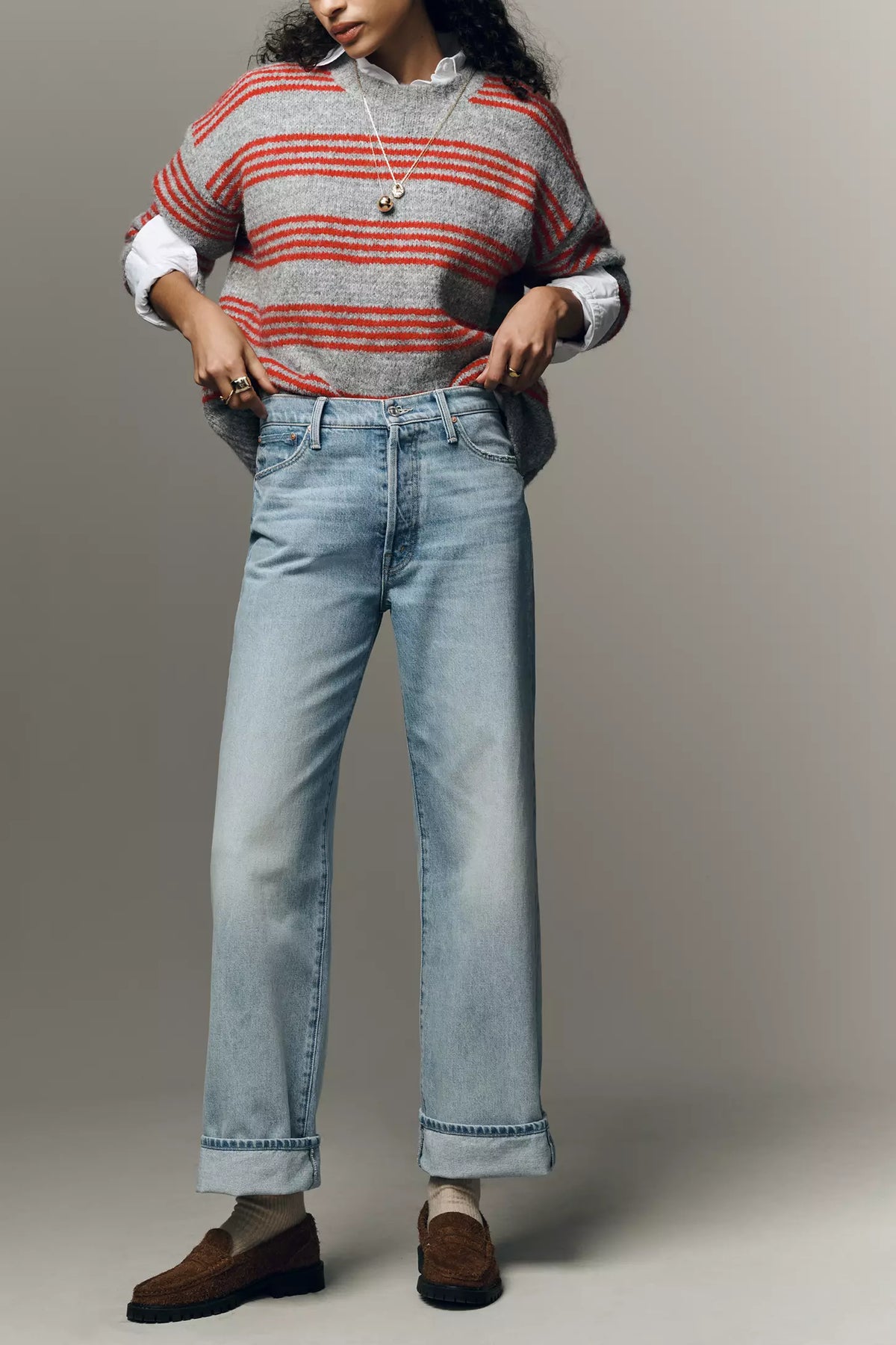 Mother The Dodge Skimp Cuff Jeans in Leap of Faith size 28