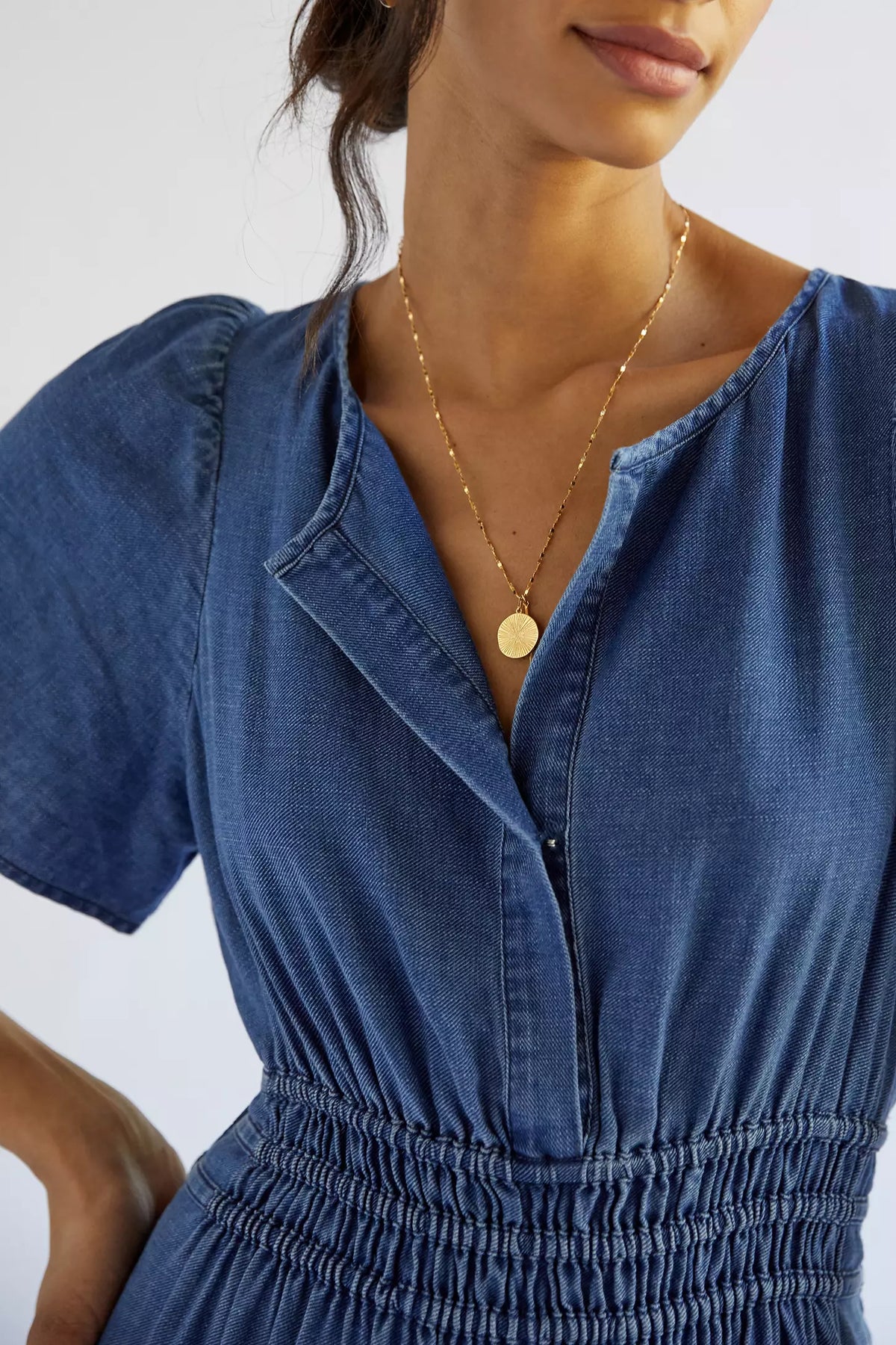 Maeve The Somerset Denim Maxi Dress Chambray Edition size XS