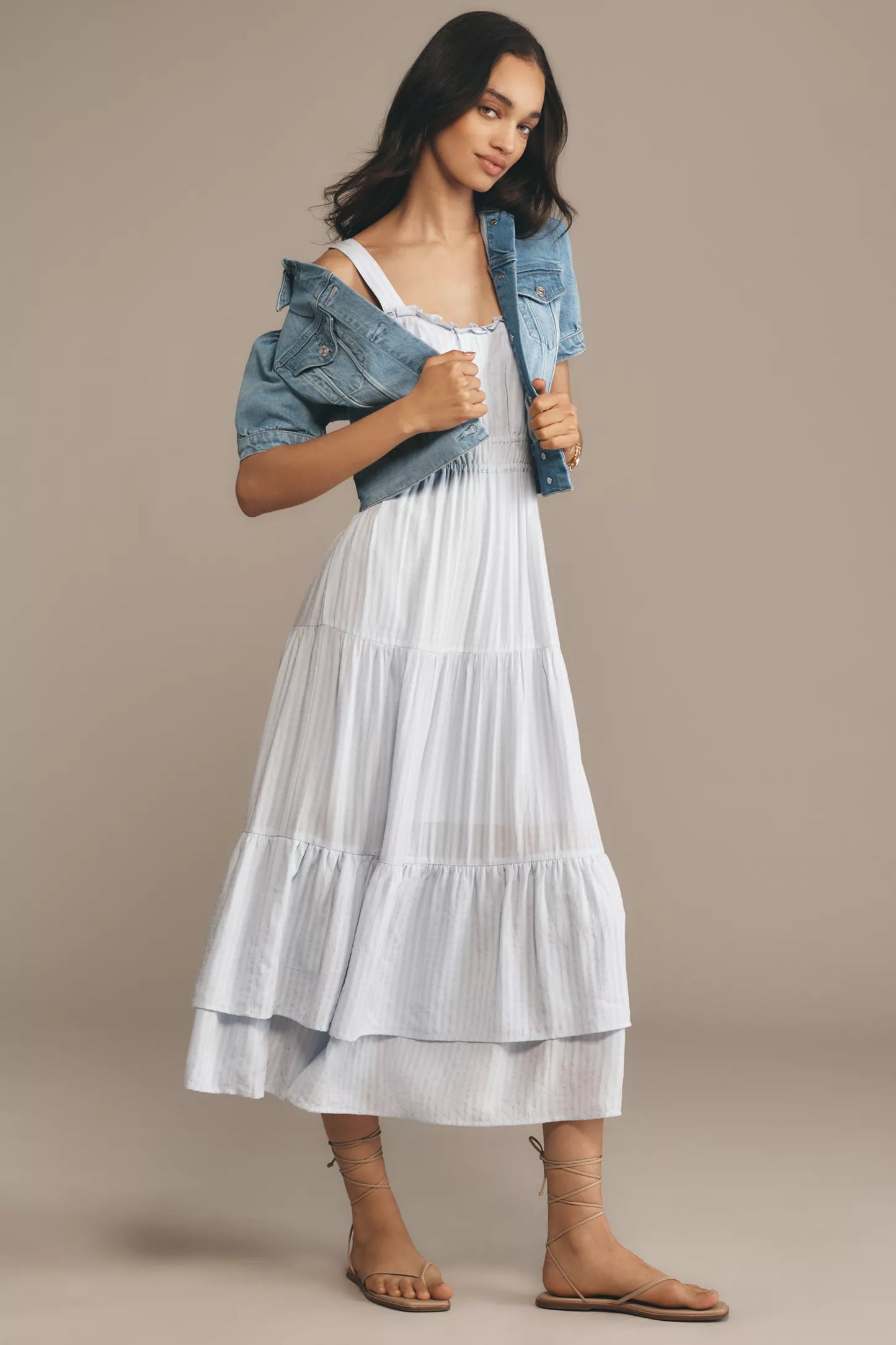 Paige Kendra Short-Sleeve Crop Denim Jacket size M