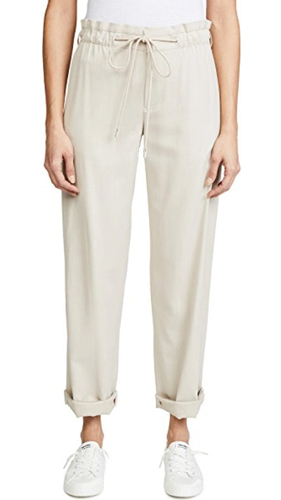 Vince Drawstring Wide Leg Pants In Horchata size 10