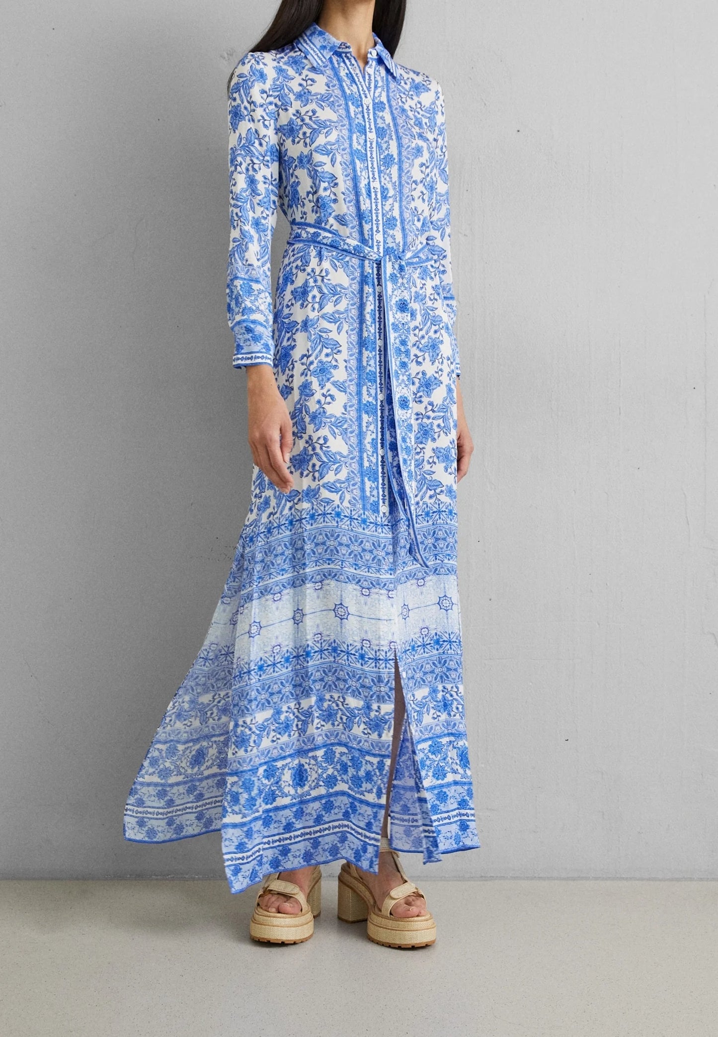 Alice and Olivia Chassidy Maxi Shirtdress size S