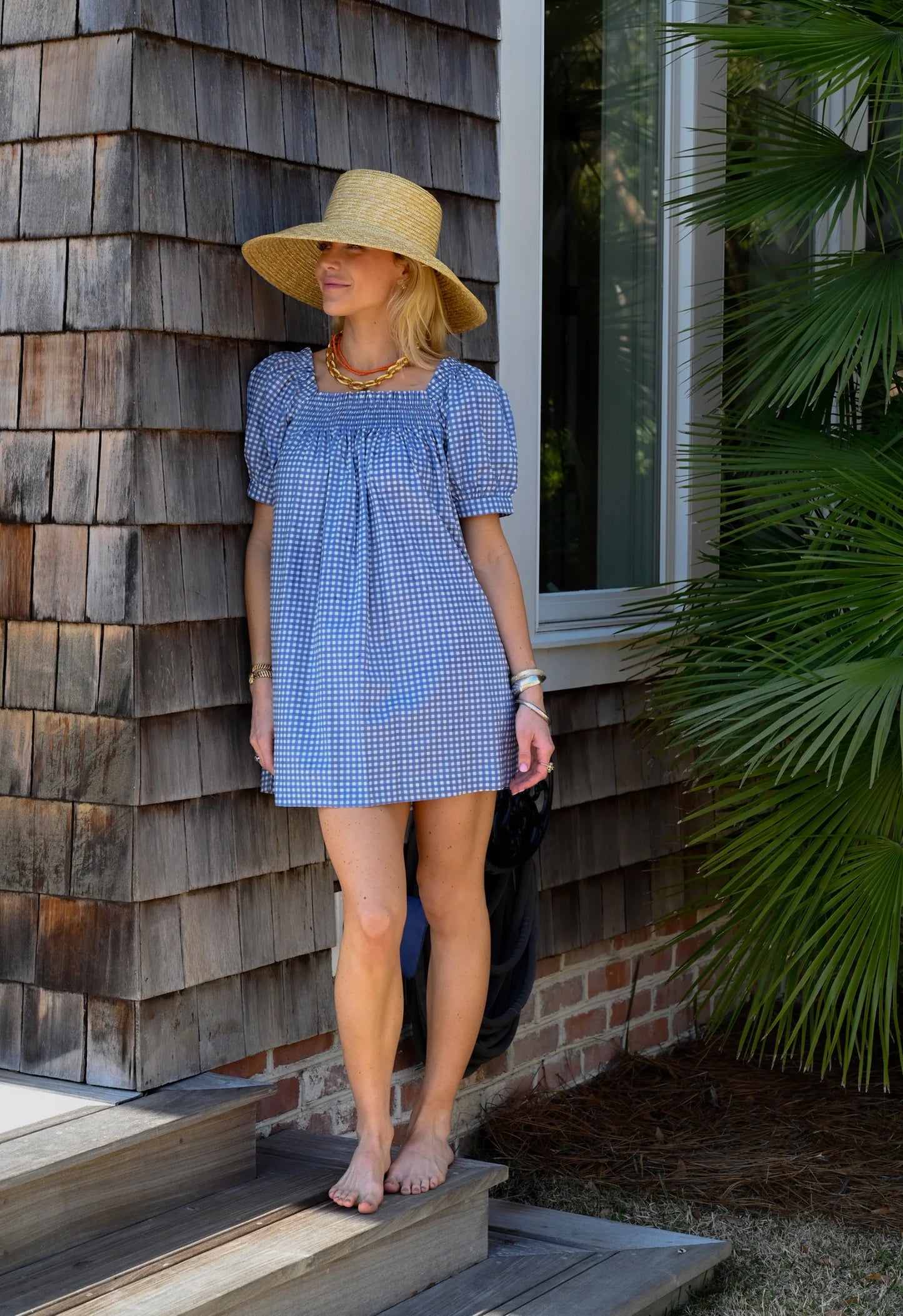 Darling The Sweet and Short Dress Set Blue Gingham size L