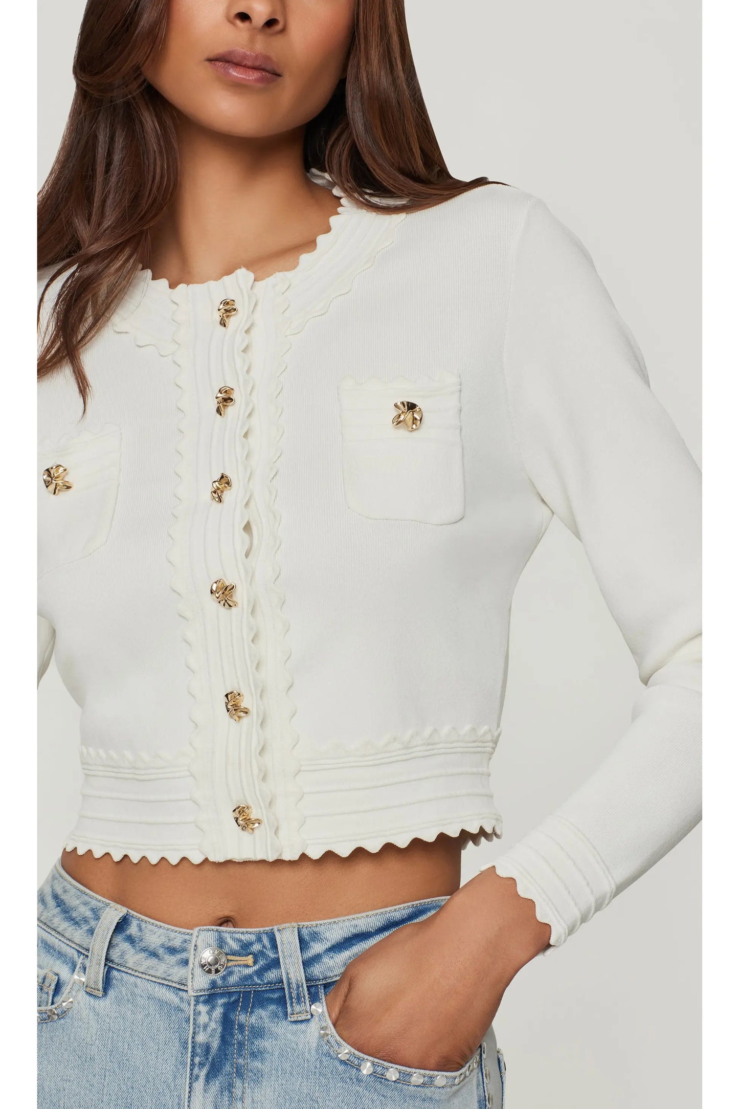 Generation Love Blossom Cardigan in White size XS
