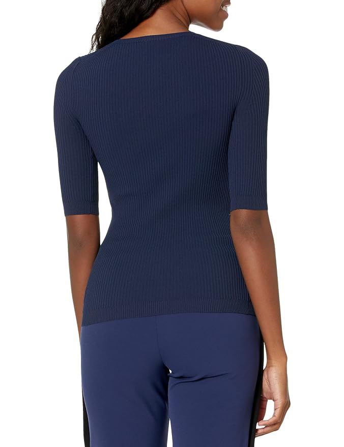 Theory Tech Rib Crewneck Shirt in Navy size L