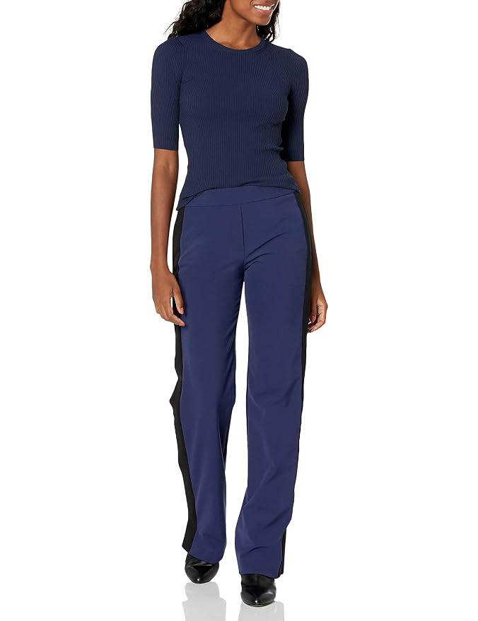 Theory Tech Rib Crewneck Shirt in Navy size L