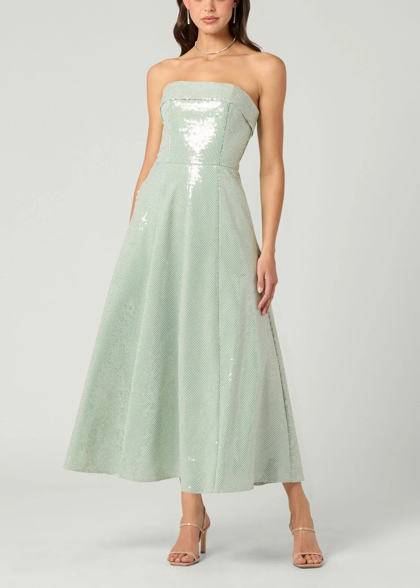 Shoshanna Midnight Kiara Dress in Verde/Ivory size 0