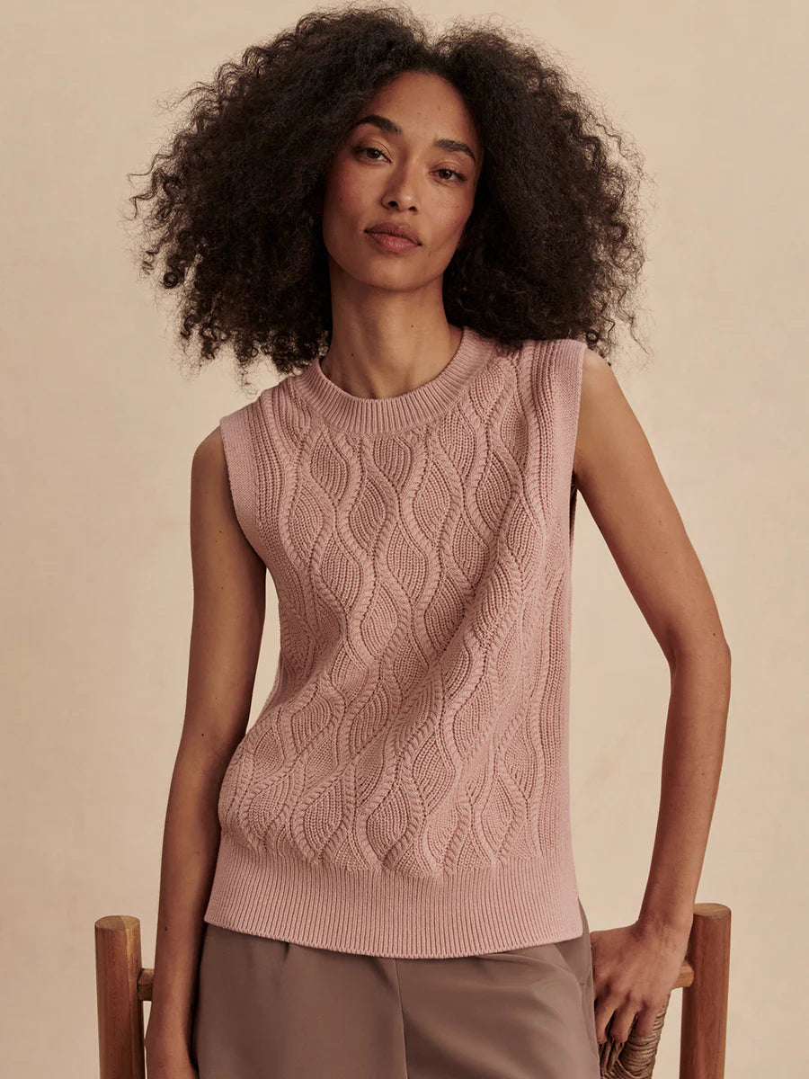 Varley Teller Longline Knit Tank Minty Rose size XXS