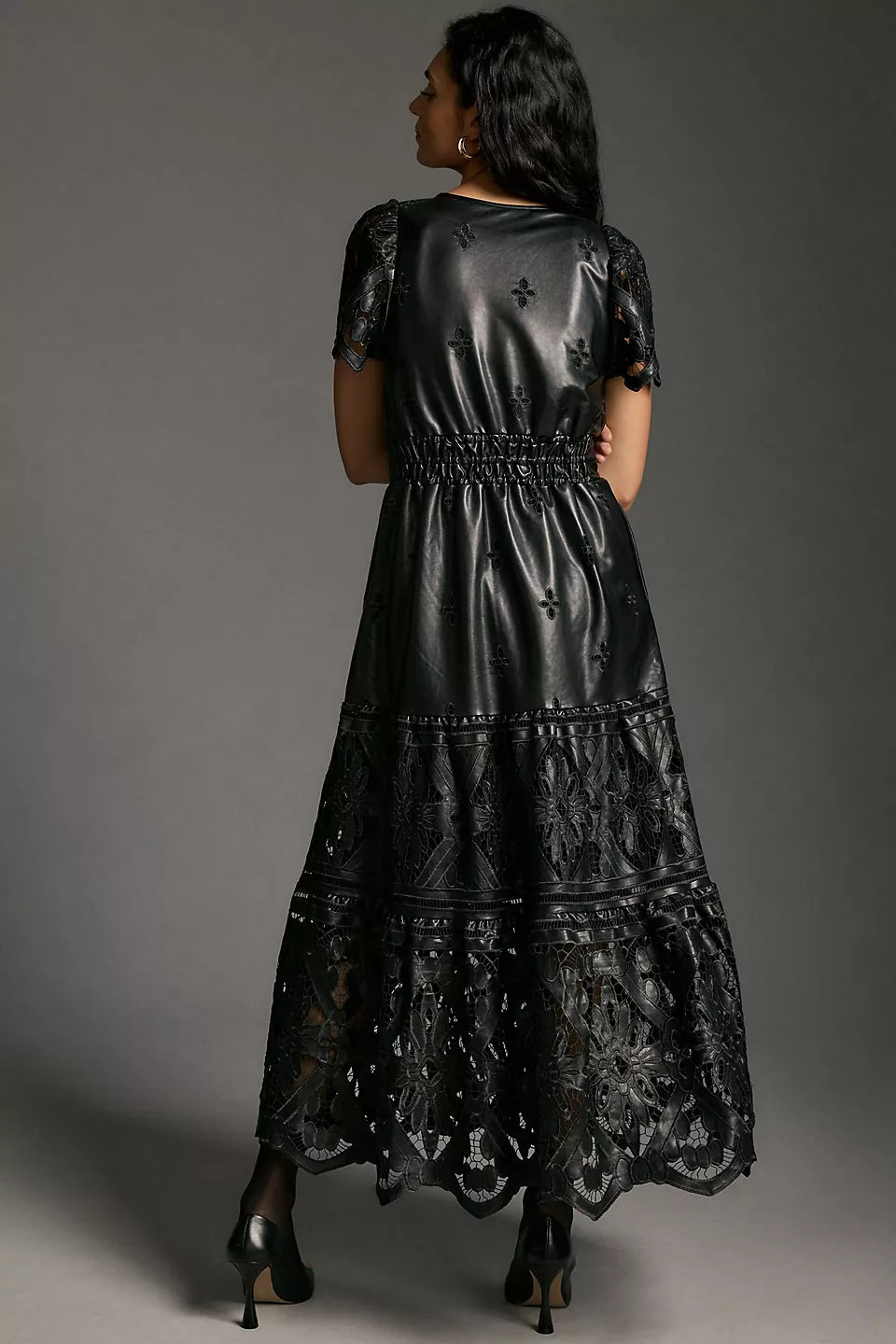 Anthropologie The Somerset Maxi Dress Leather size L
