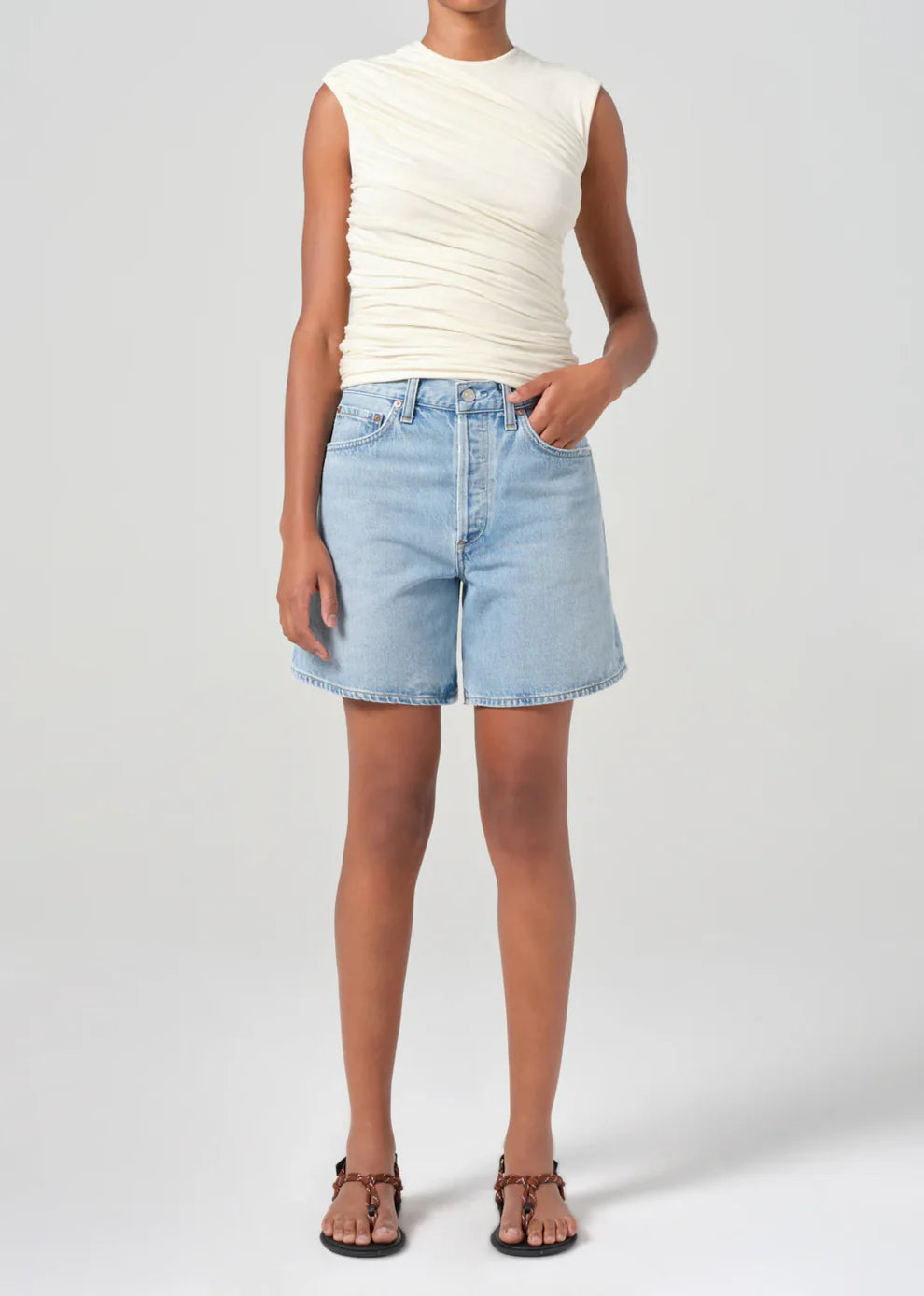 Agolde Dame Short High Rise Baggy Denim Shorts size 26