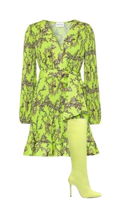Milly Irene Chain Pleated Dress size 0