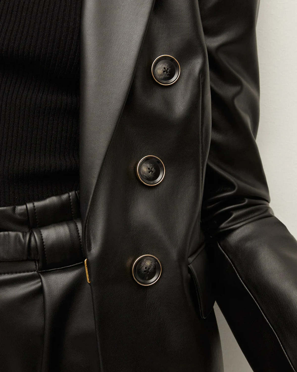 Veronica Beard Beacon Vegan Leather Dickey Jacket size 8
