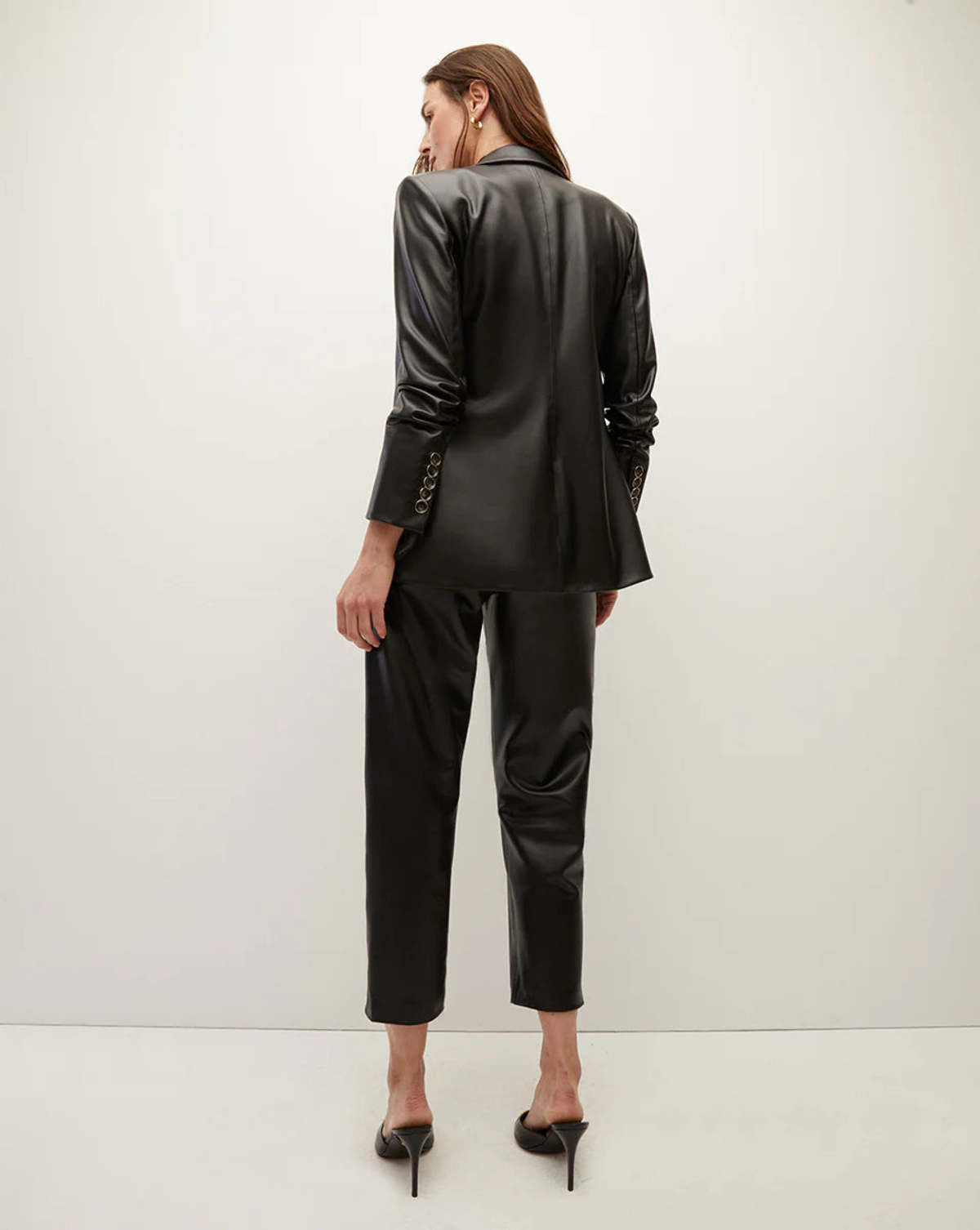Veronica Beard Beacon Vegan Leather Dickey Jacket size 8