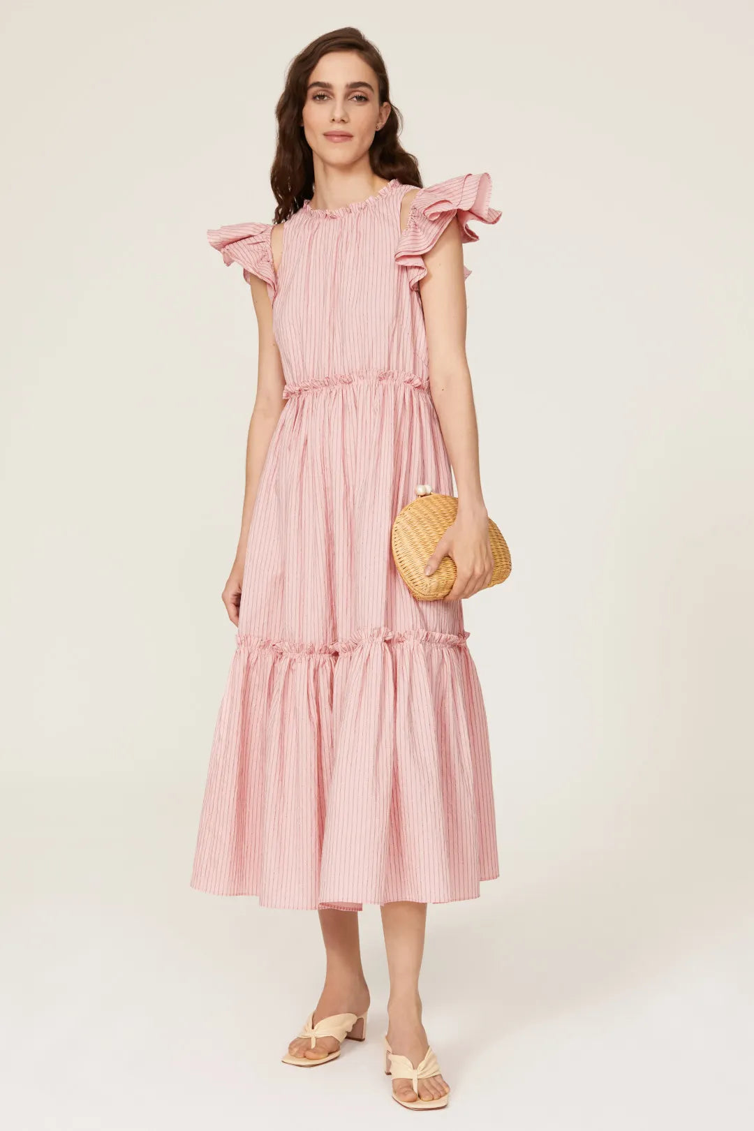 Cinq a Sept Sofia Stripe Midi Dress size 4