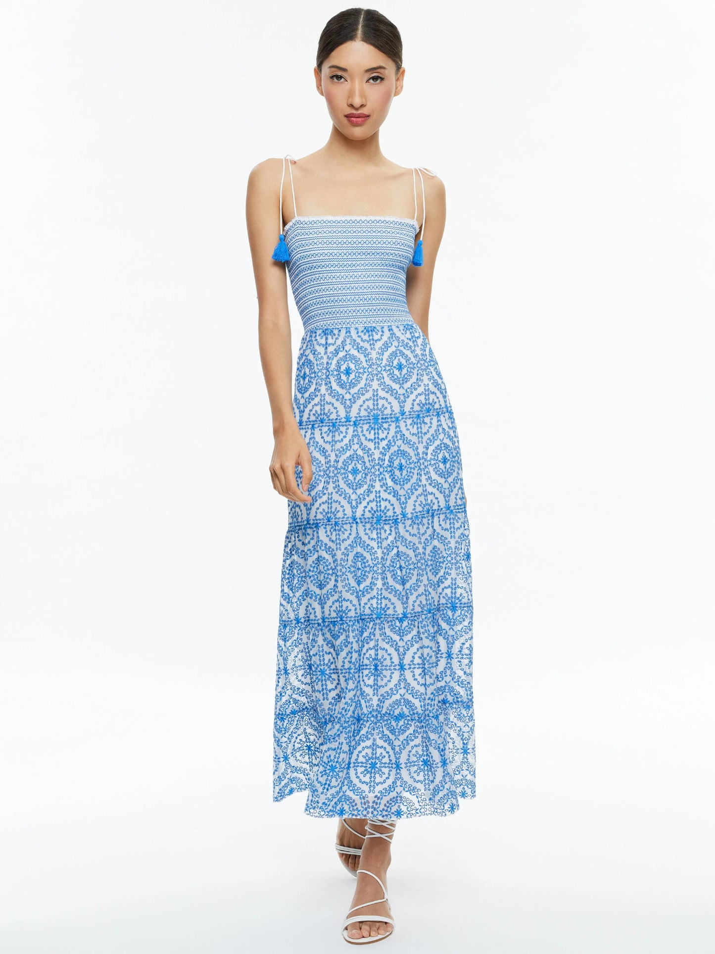 Alice and Olivia Marna Tiered Midi Dress size 2