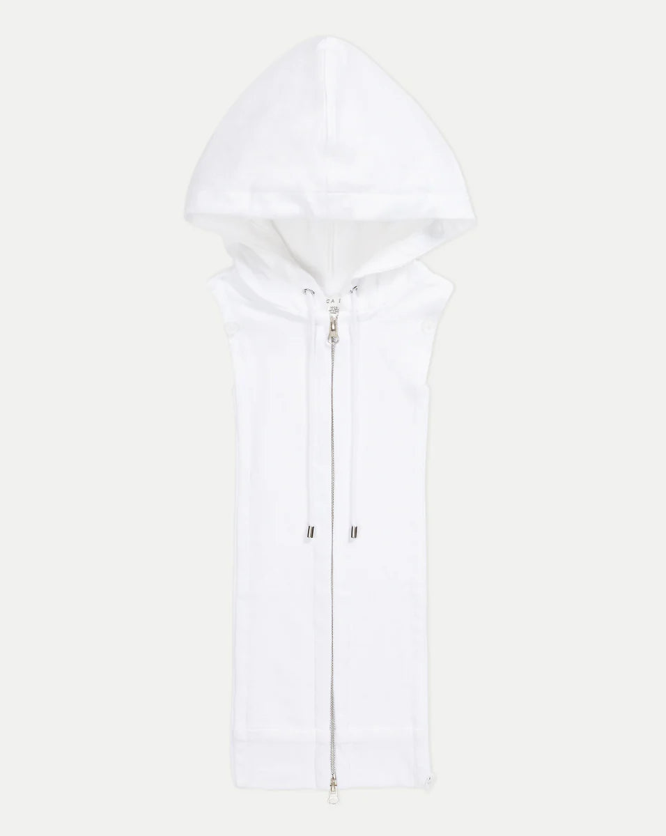 Veronica Beard White Cotton Hooded Dickey size 00-14