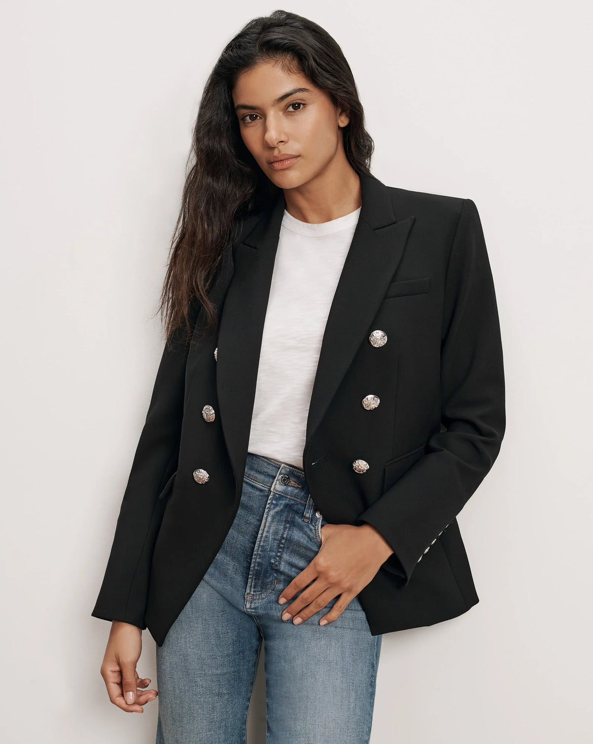 Veronica Beard Miller Dickey Blazer Jacket in Black size 0
