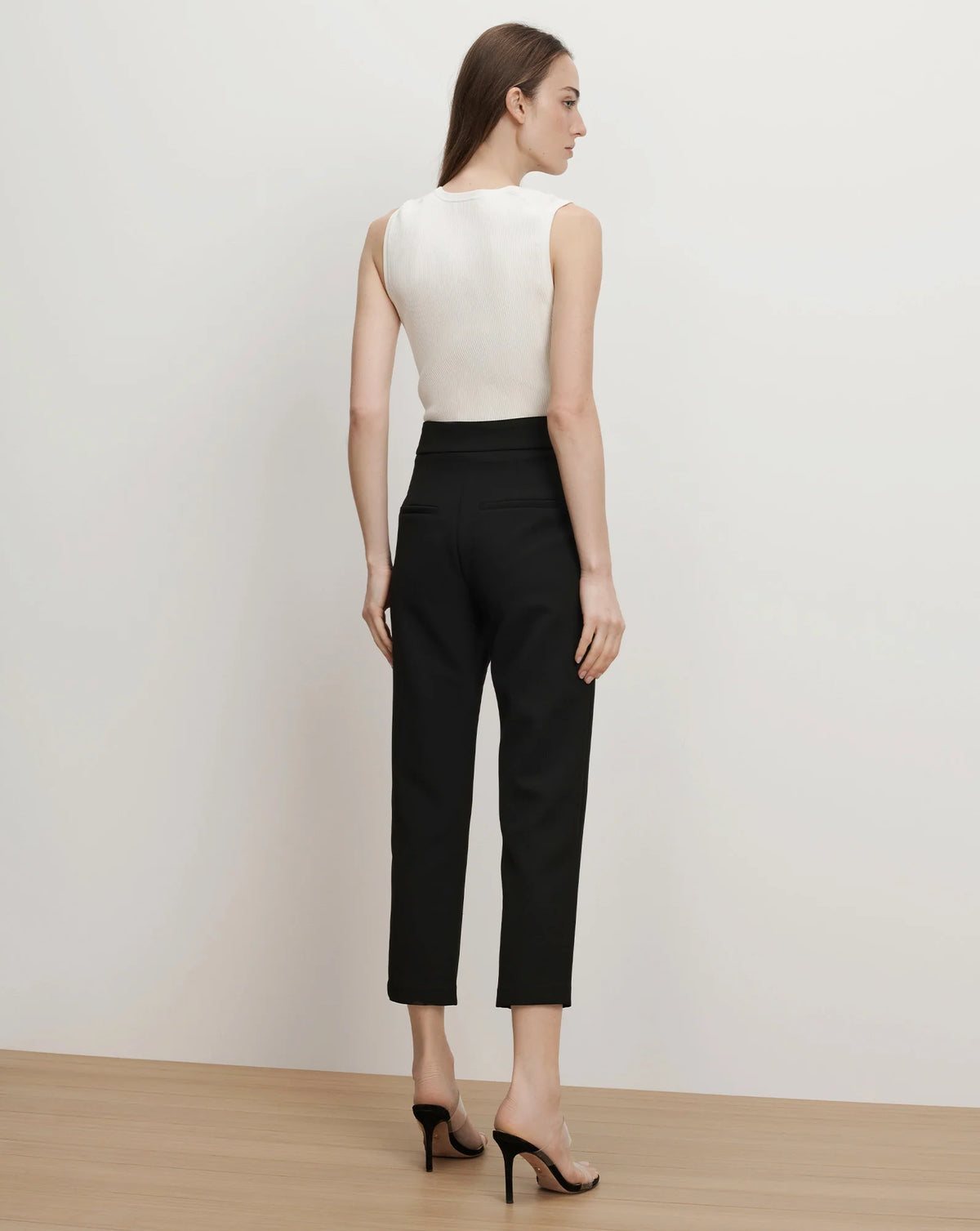 Veronica Beard Renzo Crest Button Black Pant size 8