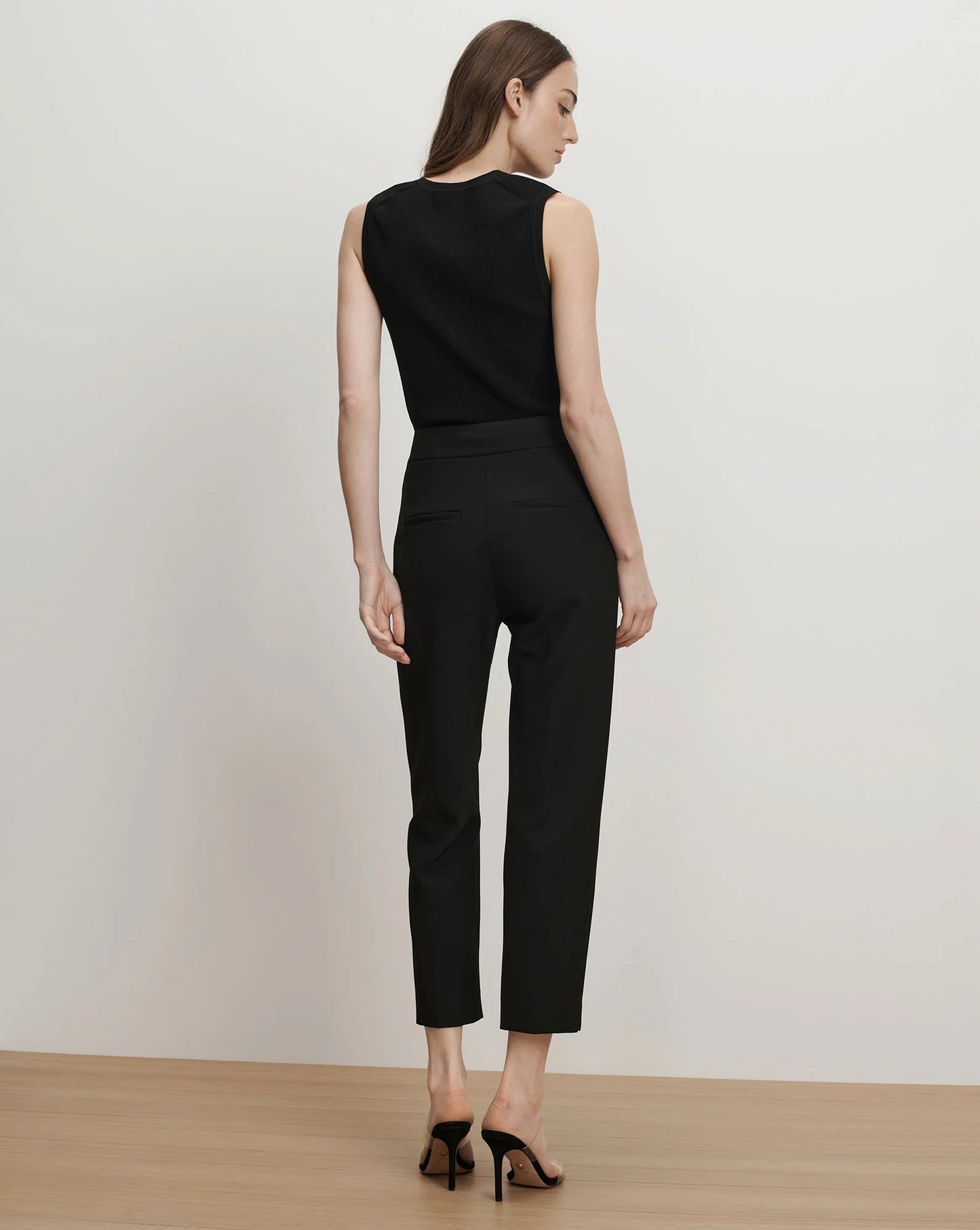 Veronica Beard Renzo Crest Button Pant in Black/Silver size 0