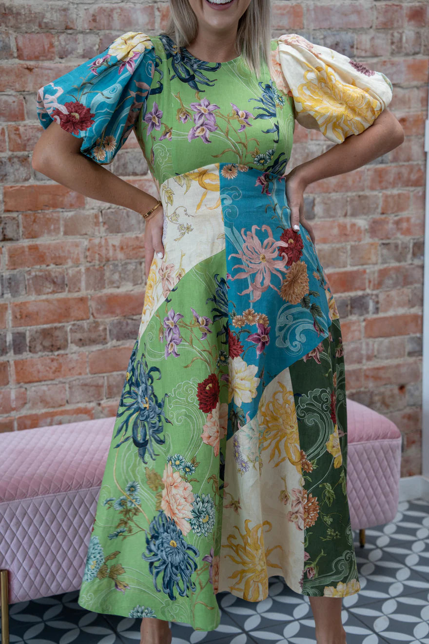 Alemais Avery Spliced Midi Dress size 10