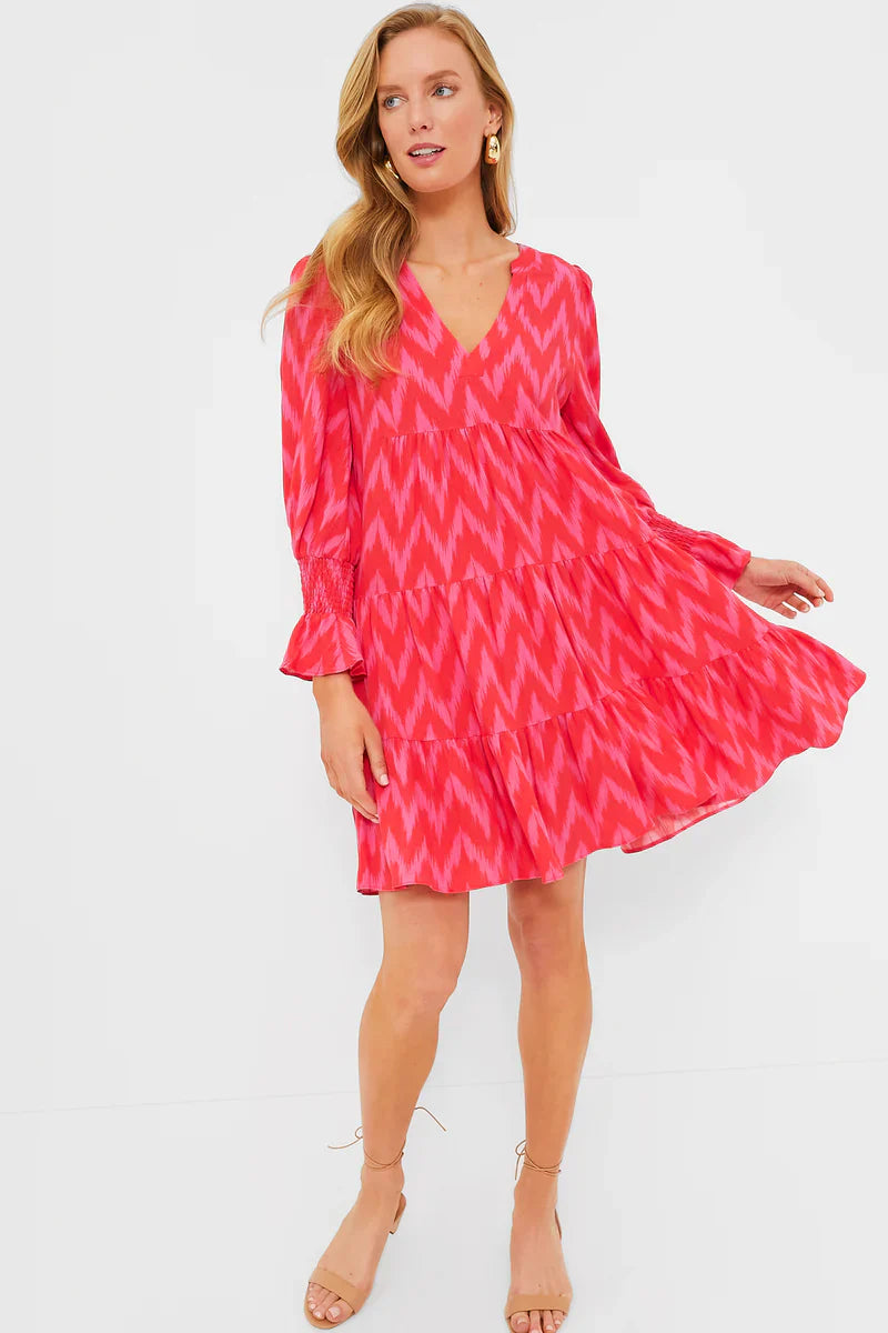 Pomander Place Hot Pink Ikat Kenzo Dress size S