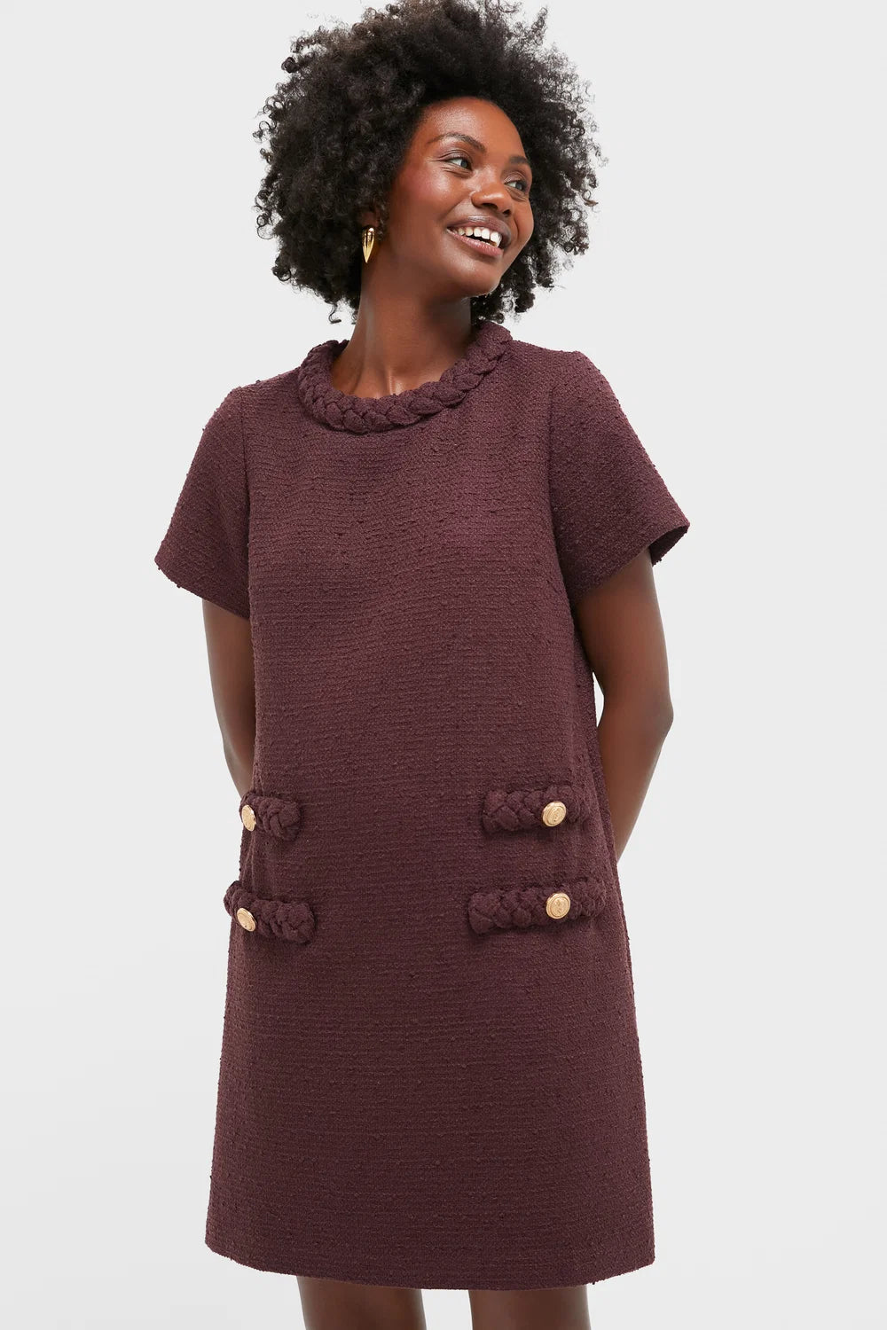 Tuckernuck Jacke Dress in Winetasting size XS