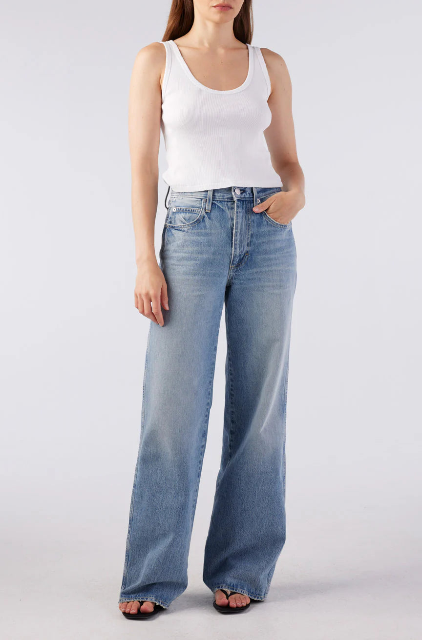 Amo Frida High Rise Wide Leg Long Inseam in Mystical size 24