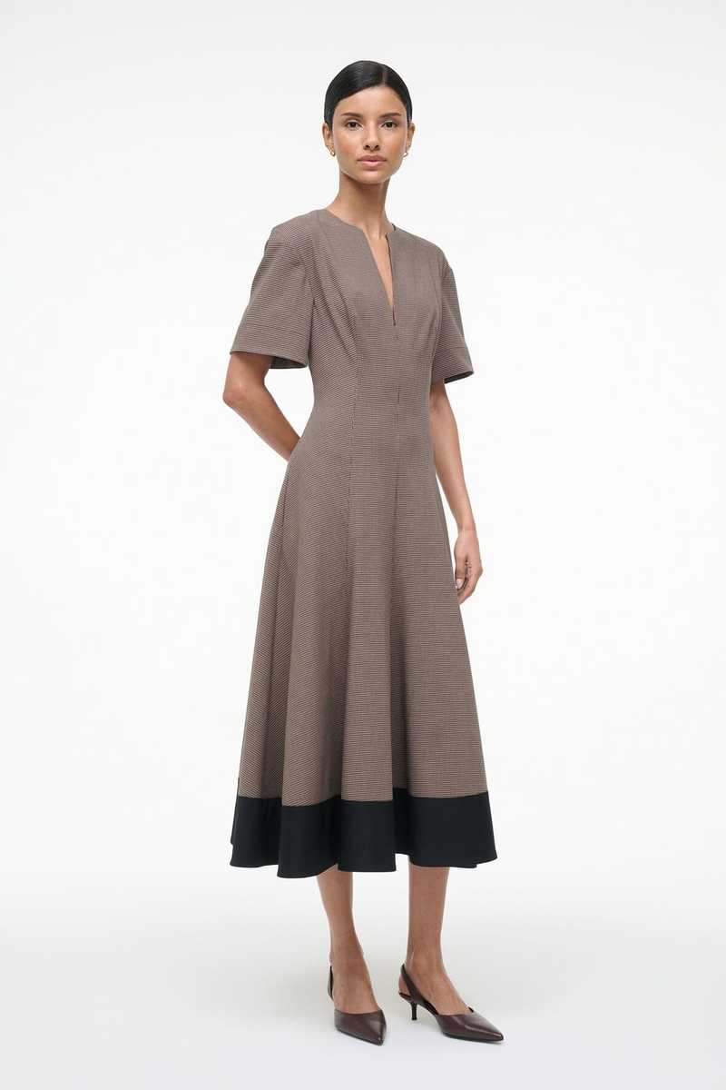 Staud Frances Dress Houndstooth size 4
