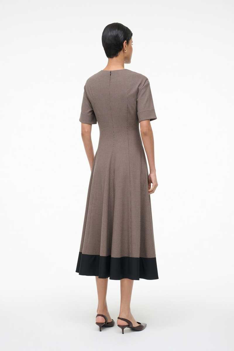 Staud Frances Dress Houndstooth size 4