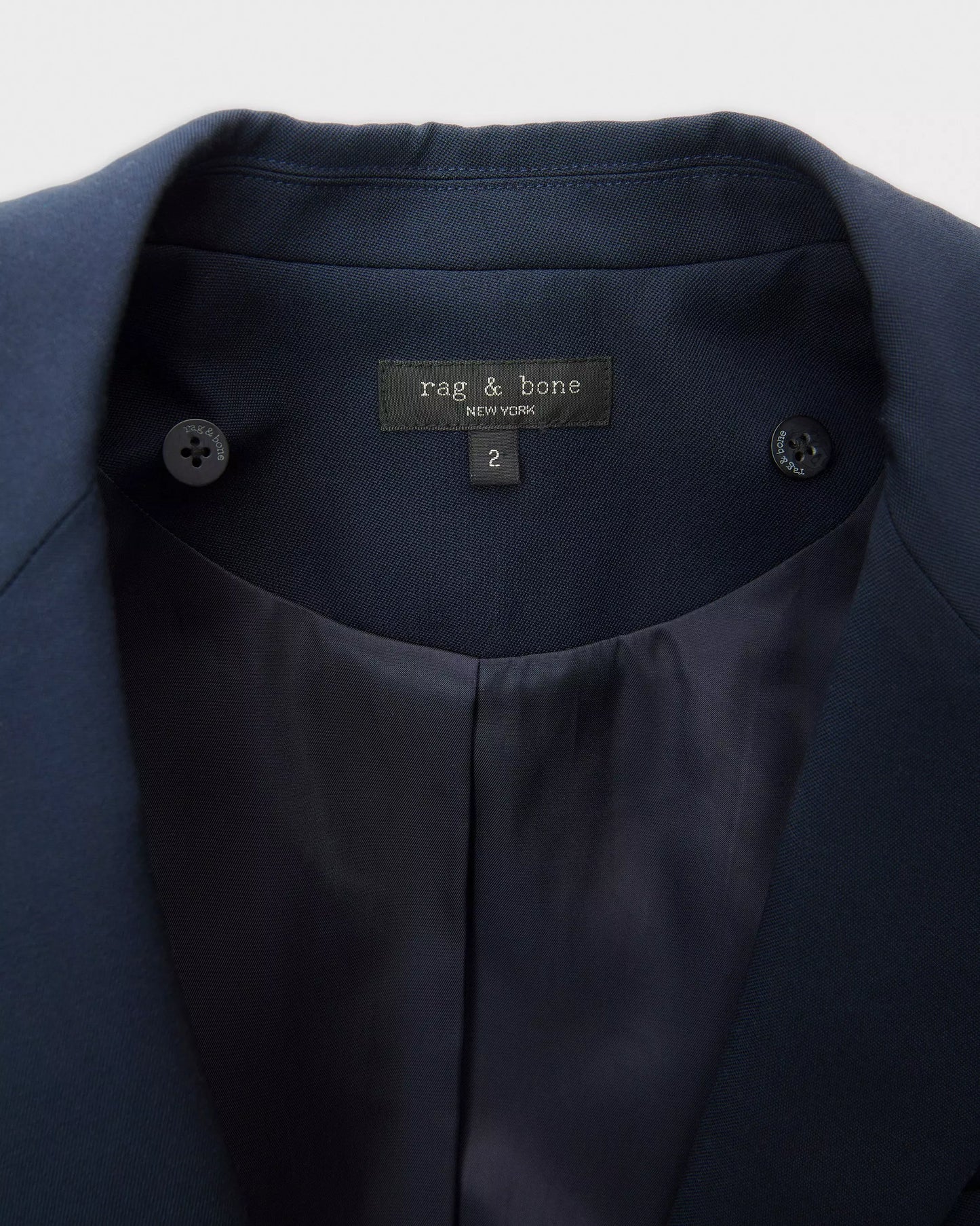 Rag and Bone Frank Navy Mixed-Media Blazer size 2