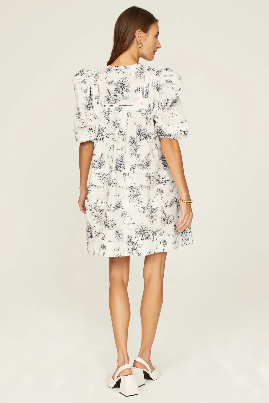 Hunter Bell Jenkins Dress White Floral size M