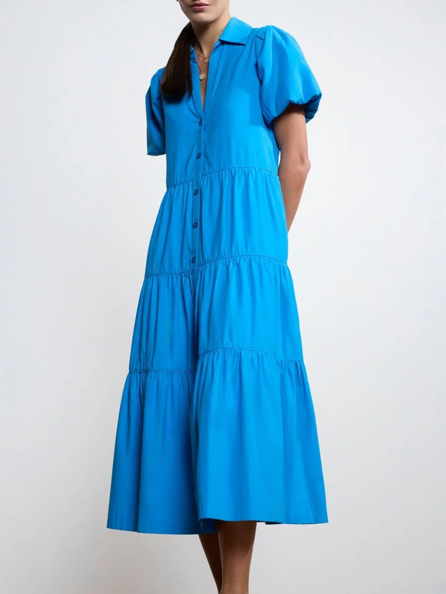 Brochu Walker The Havana Dress in Azure Blue size M