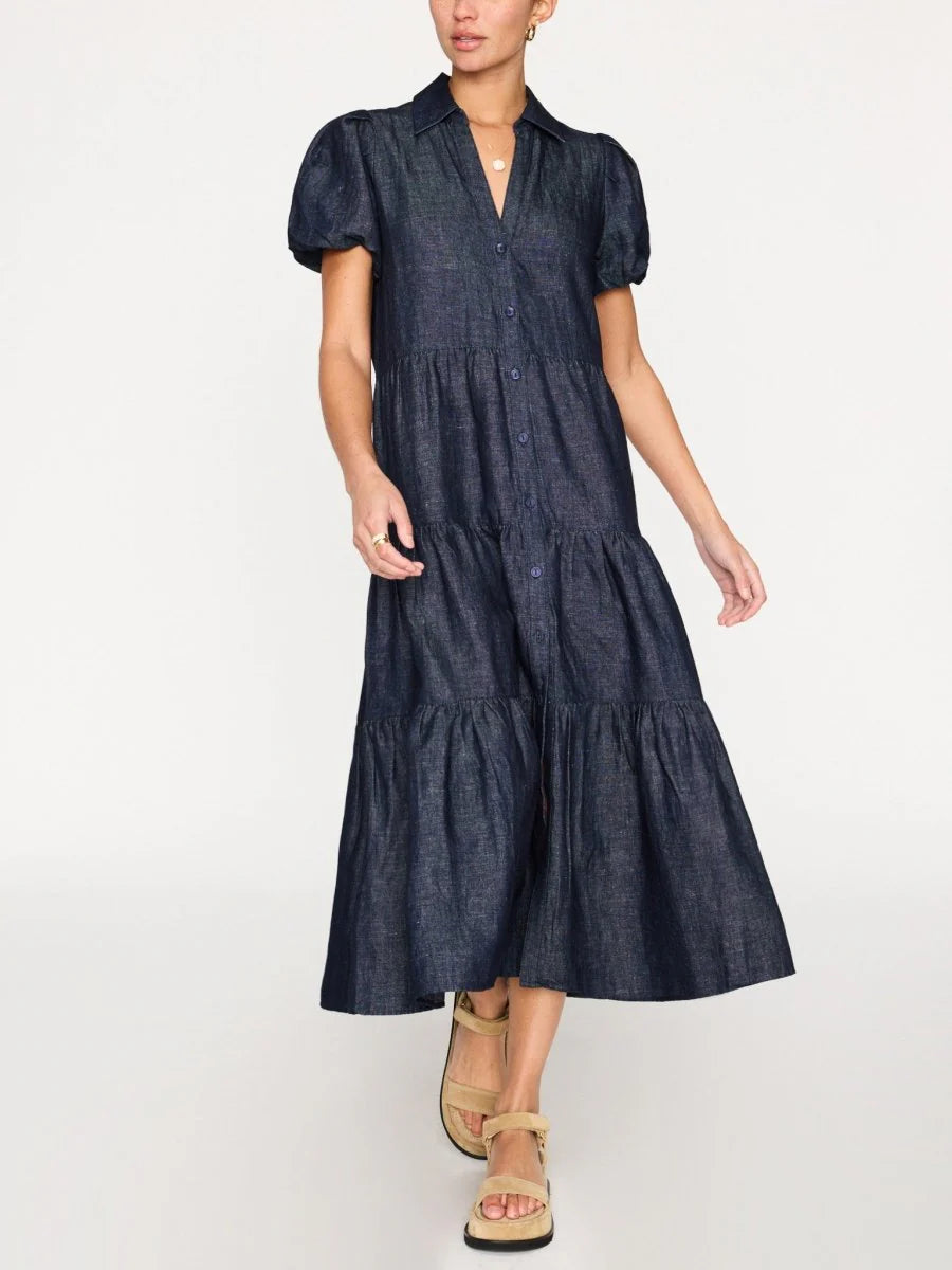 Brochu Walker The Havana Indigo Denim Dress size XS