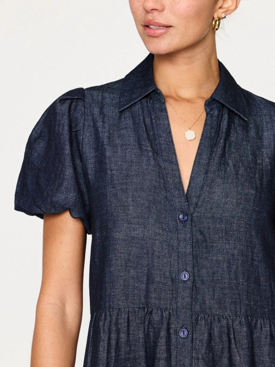 Brochu Walker The Havana Indigo Denim Dress size L